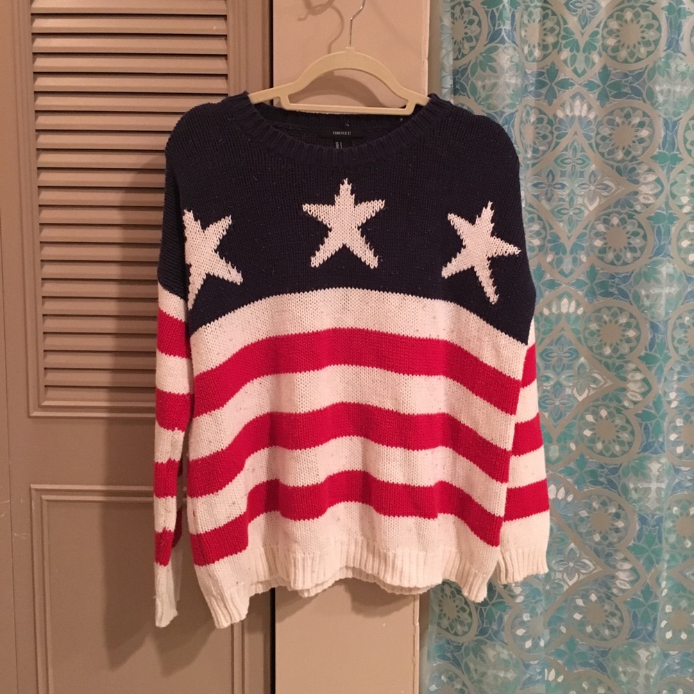 American Flag Sweater